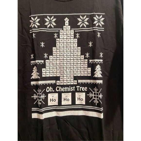 Oh Chemist Tree Christmas T-shirt size XL - Picture 2 of 2